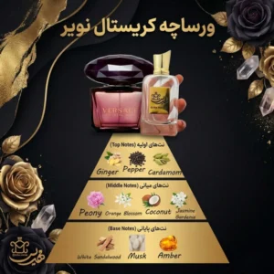 هرم بویایی عطر ورساچه کریستال نویر (ورساچه مشکی)